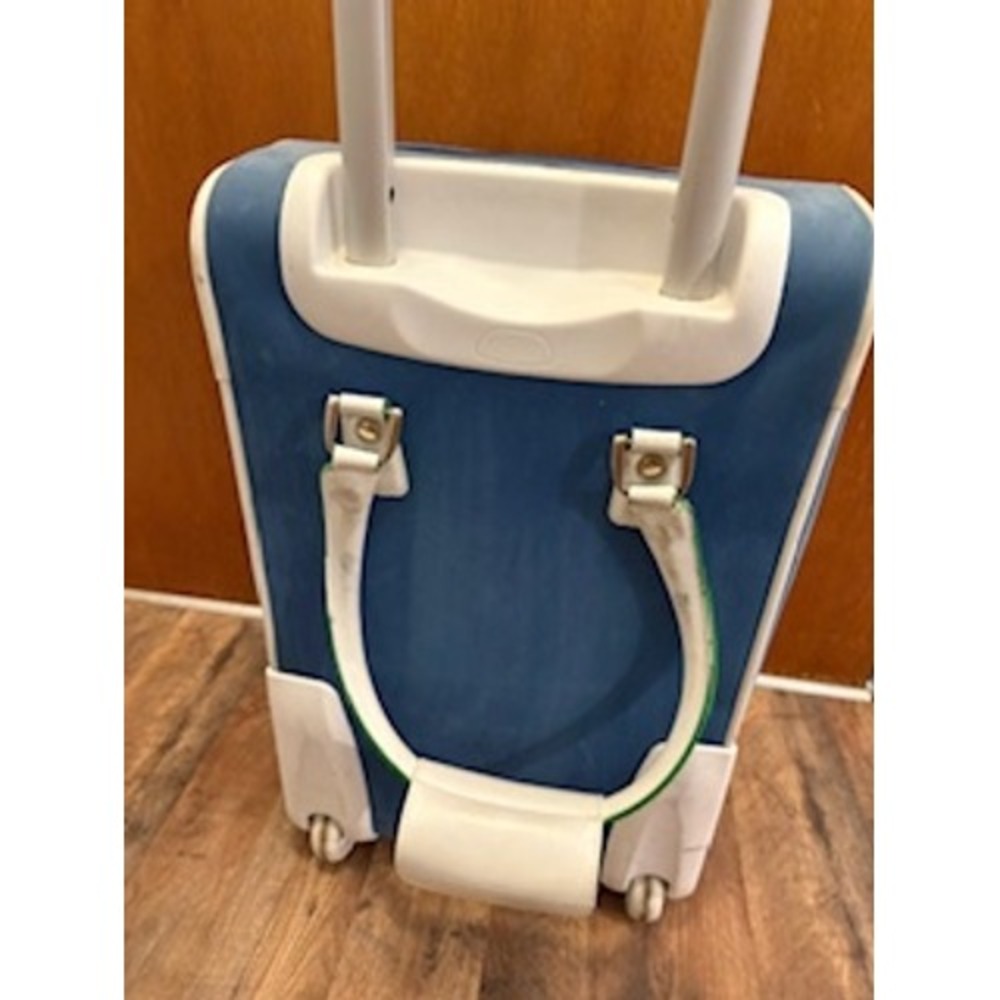 Diane von Furstenberg Rolling Suitcase Blue White Trim Carry On Luggage 19 Inch - Picture 4 of 15